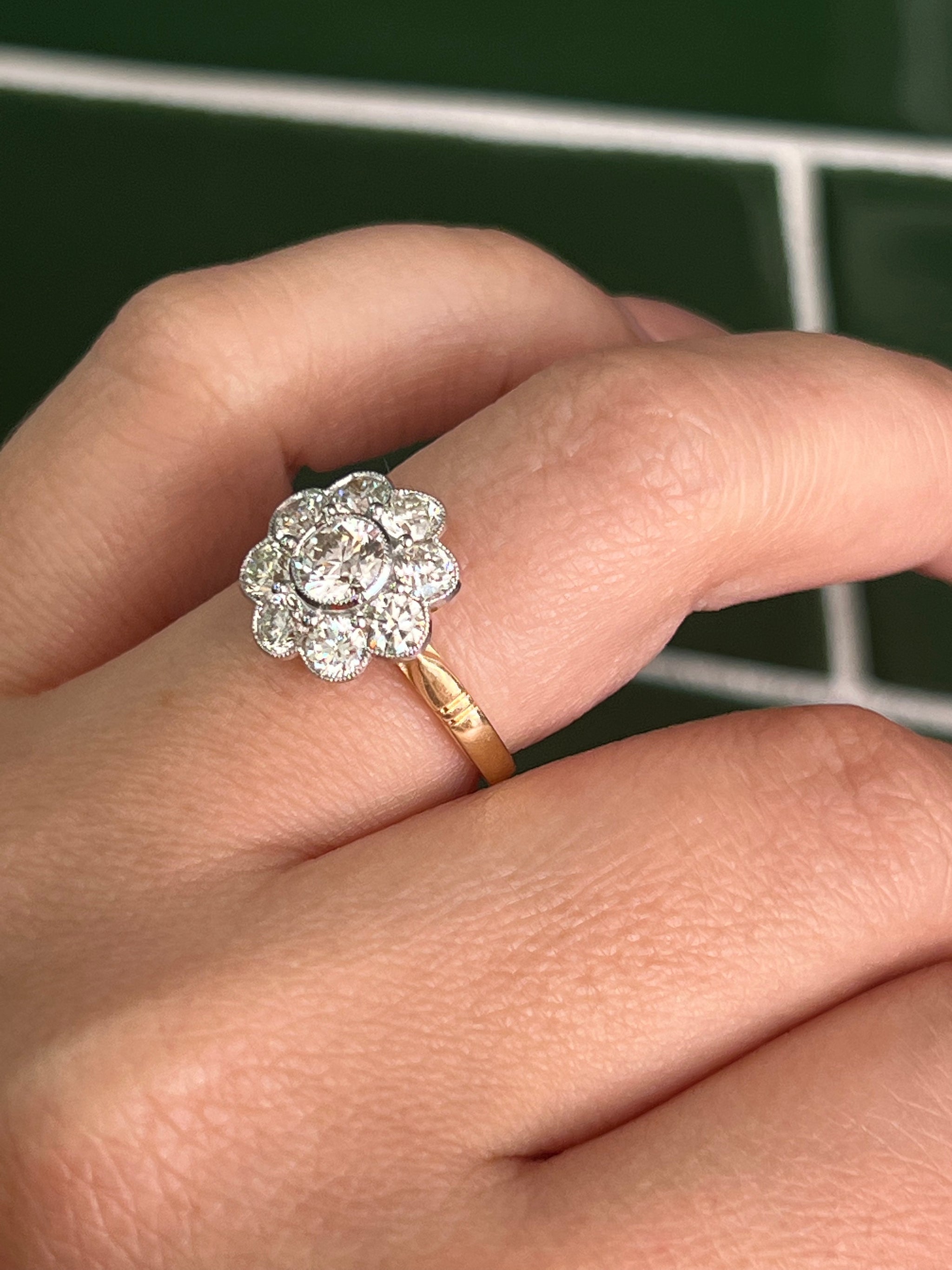 Daisy engagement ring deals