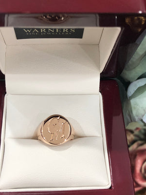 Classic Signet Ring, in 9ct rose gold