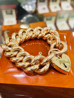 Giant Rose Gold Curb Link Bracelet
